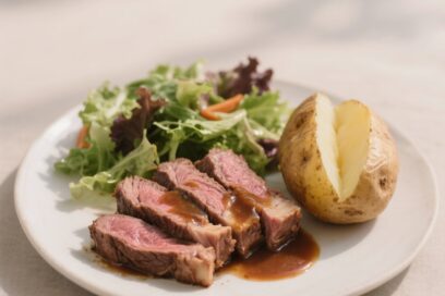 Prime Rib with Salad & Baked Potato